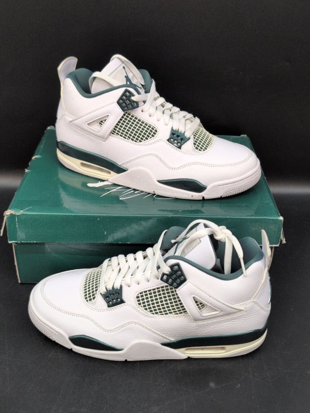 Nike Air Jordan 4 Retro Men's Sneakers US 11 Oxidized Green White FQ8138 103